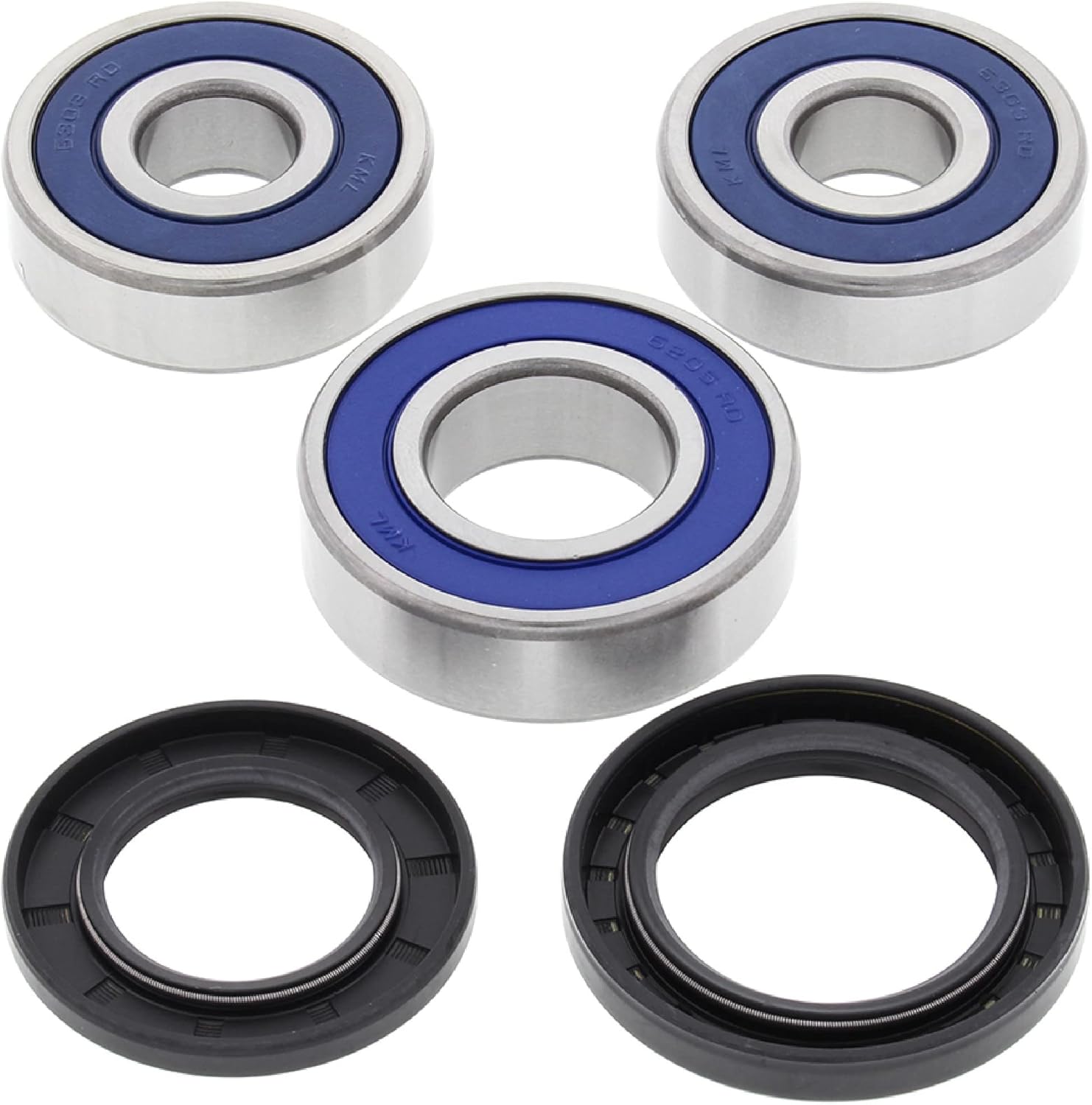 All Balls Racing 25-1280 Rear Wheel Bearing Kit Compatible with/Replacement for Kawasaki EN 450 A 454 LTD 1985-1990, KZ 400 S 1975-1977, KE 250 1977-1979