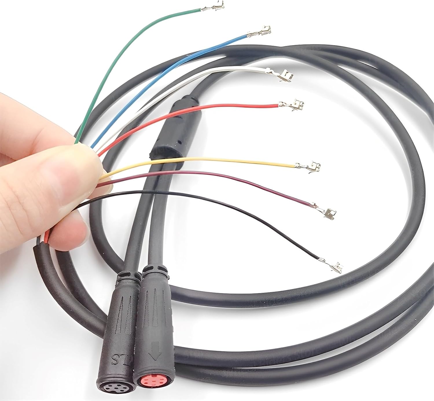 Electric Scooter Instrument Link Main Line, Compatible with Kaabo Mantis Connection, Lighting Headlight Upgrade Switch Button, Single and Dual Drive Main Line Parts Replacement