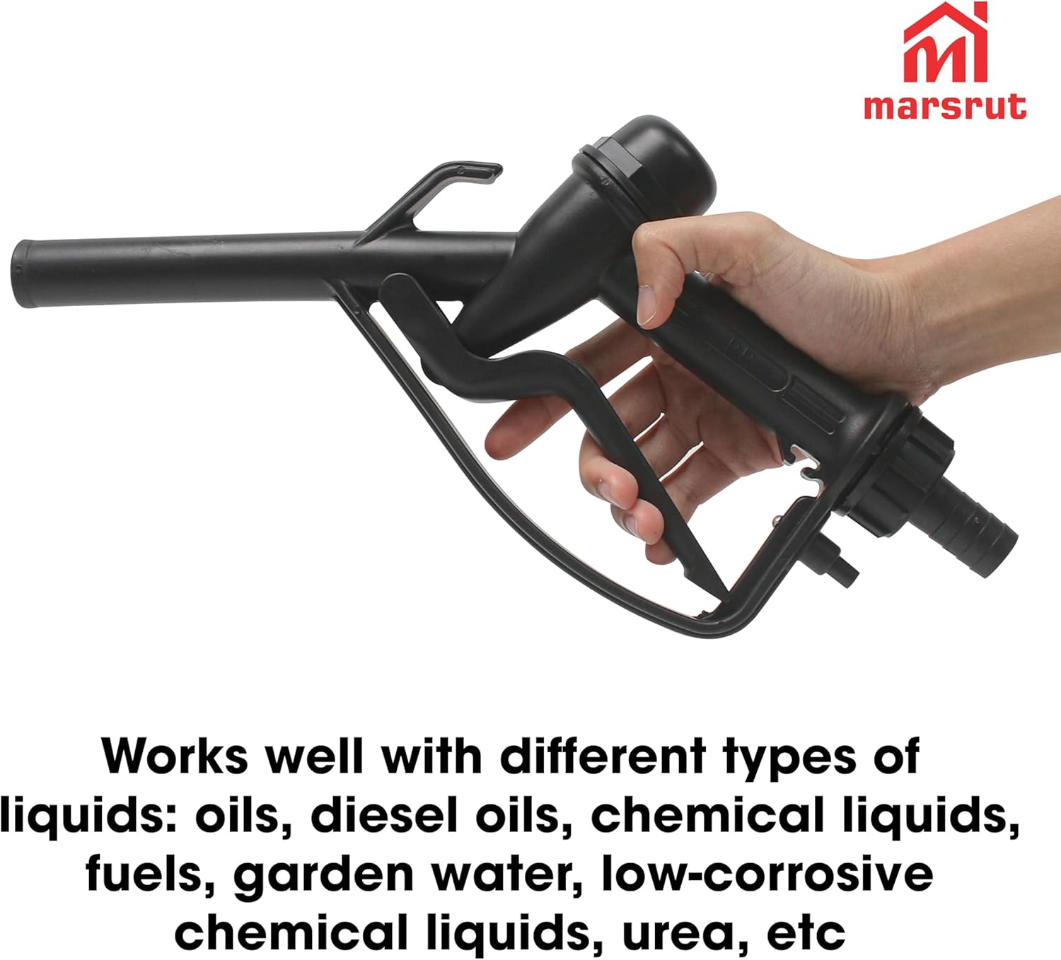 Fuel Dispensing Nozzle, DN20 3/4" Pump Handle Gun for Water Hose Diesel Oil Chemical IBC Tank Liquid Urea Industry Filling Transfer Delivery, SZ-20 Heavy Duty Plastic Multipurpose Manual Trigger