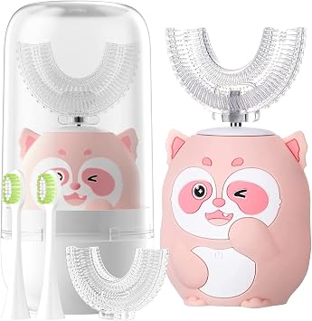 Kids Electric U Shaped Sonic Toothbrush,4 Brush Head-Age 8-15