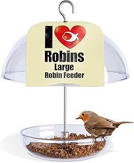 Mealworm Feeder - Jacobi Jayne® Pearl Feeder - Dome Bird Feeder for Small Birds - Bluebird Feeder for Mealworms - Platform Bird Feeder with Dome Cover - Covered Mealworm Feeder - Attracts Blue Birds