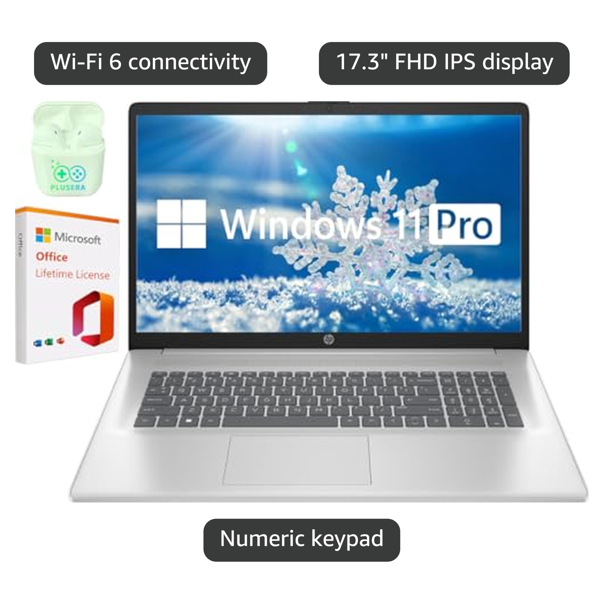 P1T4KVBG/Win11/8GB/Office2019有/240GB SSD Amazon.com: HP 17.3
