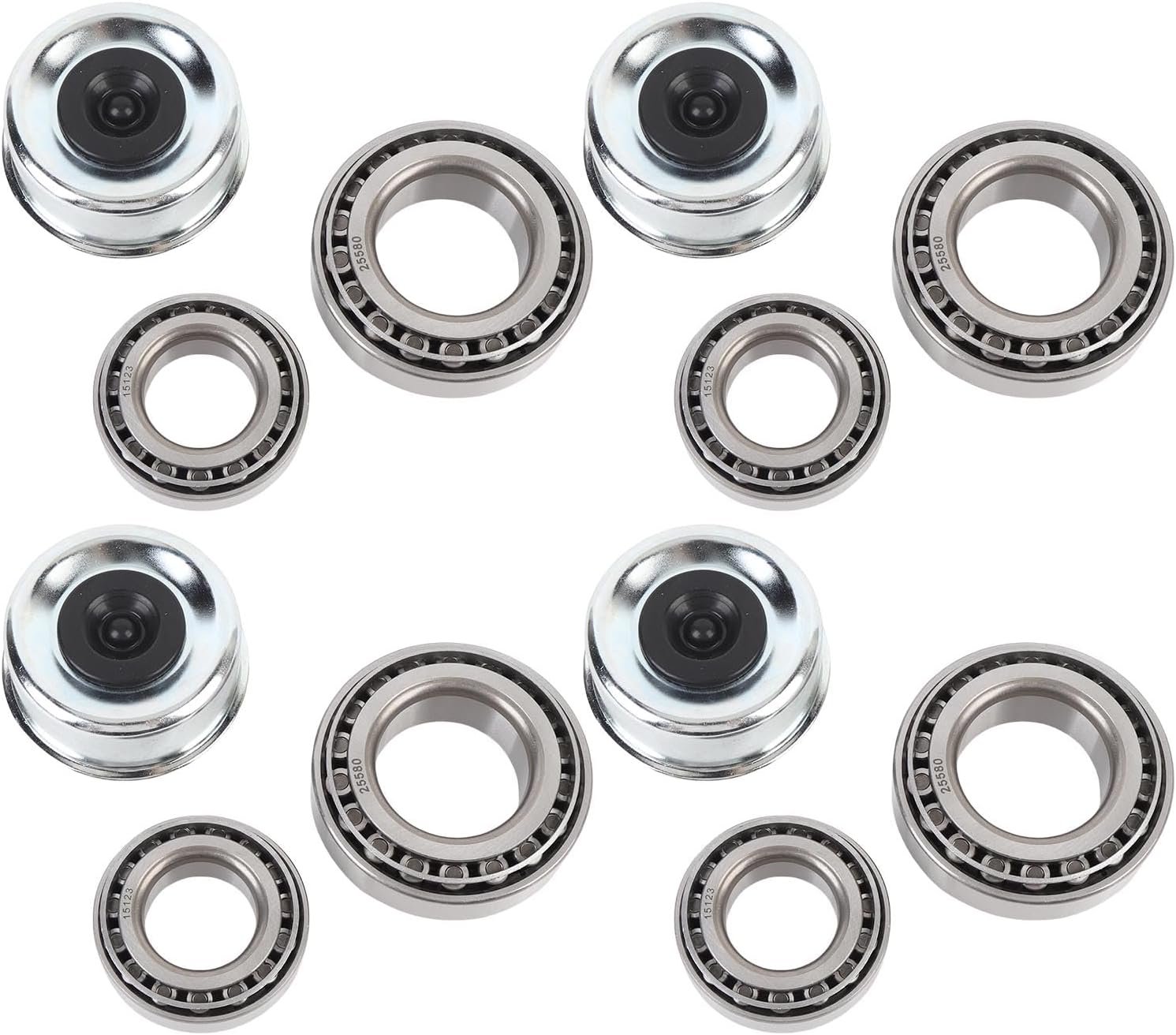 Aramox Trailer Hub Kits 4 Set Trailer Hub Bearing Seal Cotter Pin Kit Fit 5200-6000lb Axles