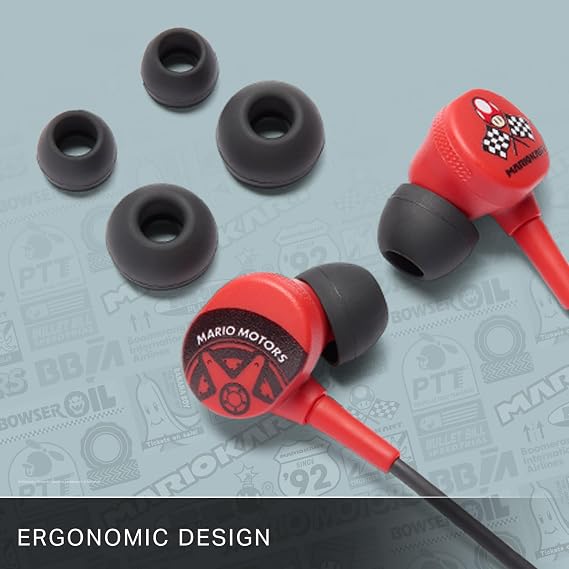 Wired Earbuds for Nintendo Switch - Mario Kart Motors