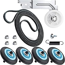 Upgraded Dryer Repair Kit Compatible with Samsung Dryer Includes DC97-16782A Drum Roller DC93-00634A Idler Pulley 6602-001655 Belt Replace AP5325135 AP4373659 PS4221885 PS4133825 AP6038887