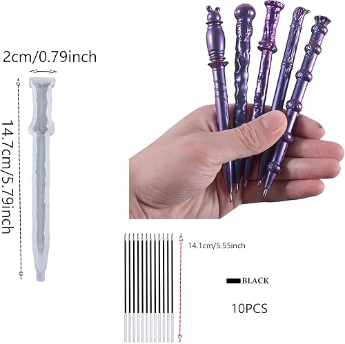 Miniatura 3 de Allazone 19 moldes de fundición de resina para cuadernos, moldes de silicona A6 A7 para cubierta de libro de resina con papel de repuesto, moldes de