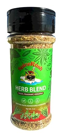 SpiceRush Premium Herb Blend Seasoning 3 oz | All Natural Dry Seasoning Blend | Mixed Herbs Seasoning with Rosemary, Thyme & Oregano | Flavor Time Seasoning for Everyday Cooking