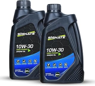Signate 10W30 4T Scooter Engine Oil 800ML Maximum Engine Protection & Power Formula For High Performance (Pack of 2)
