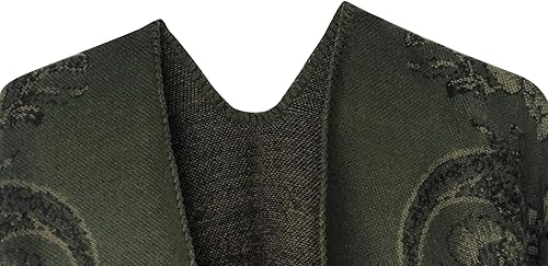 Miniatura 3 de Urban CoCo Poncho de colores para mujer, chal con frente abierto, color en bloques