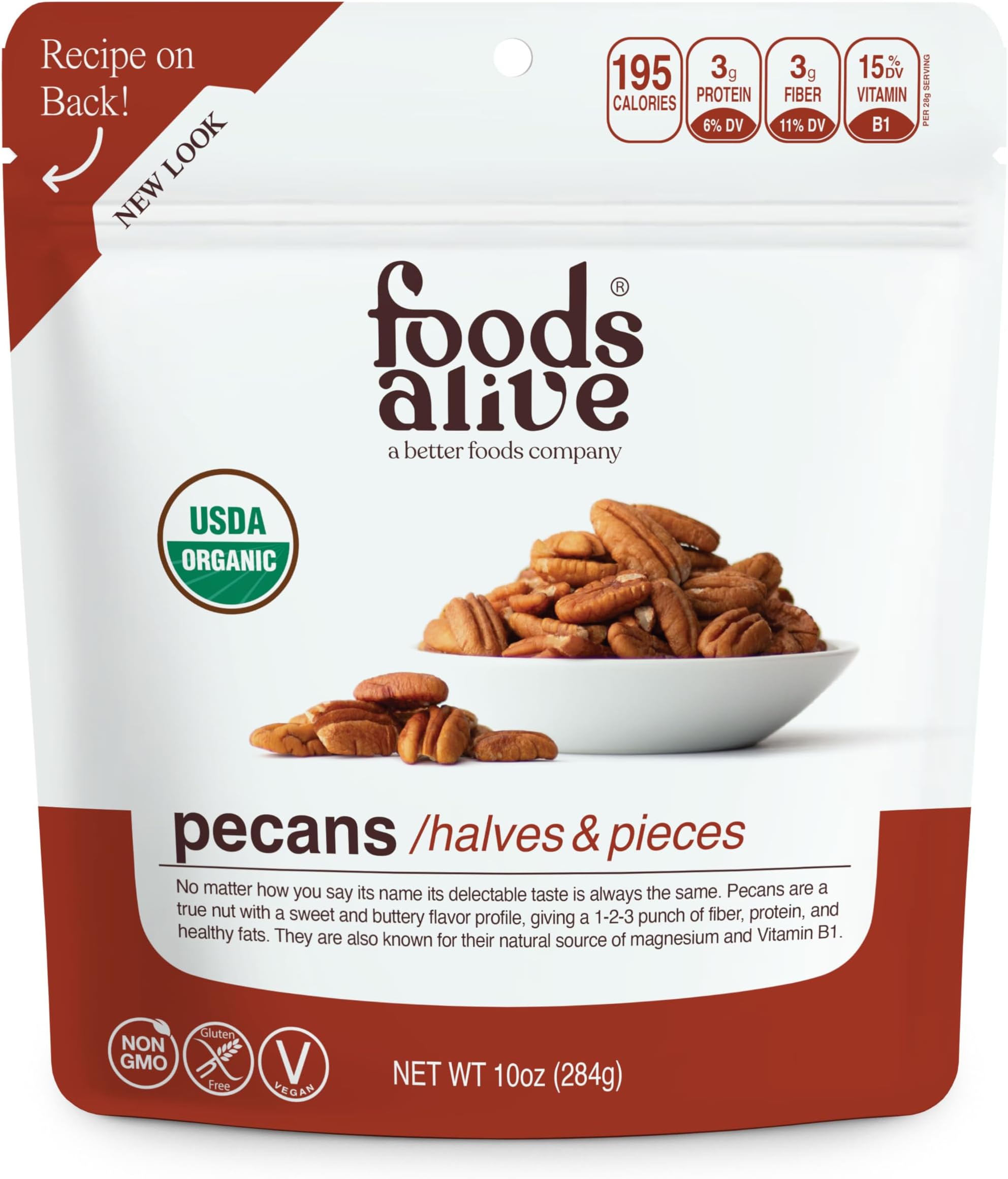 Pecans - Organic, Gluten-Free, Kosher