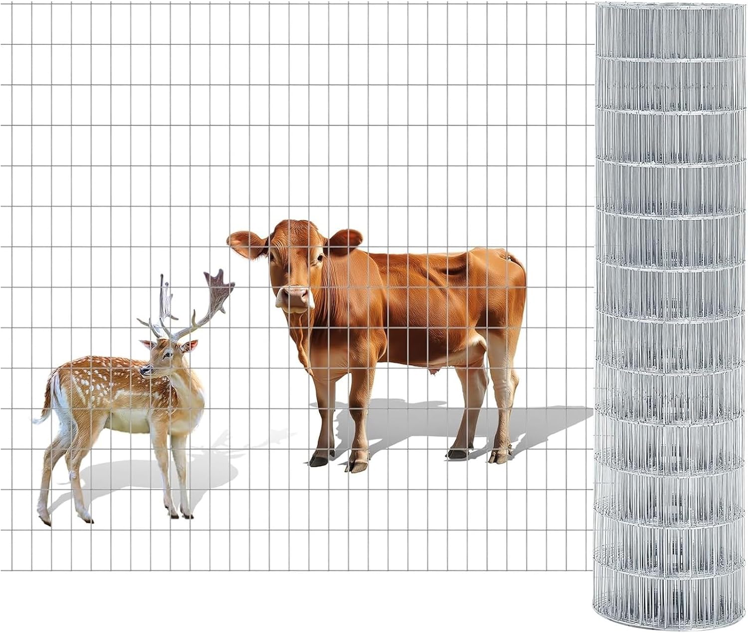 JKGHK Chicken Wire Fence Roll, Welded Stainless Steel Hardware Cloth, Heavy Duty Garden Protection Netting, Wire Fence Mesh Netting Roll, Easy to Cut(1.2mx3m(47.2inx9.8ft))