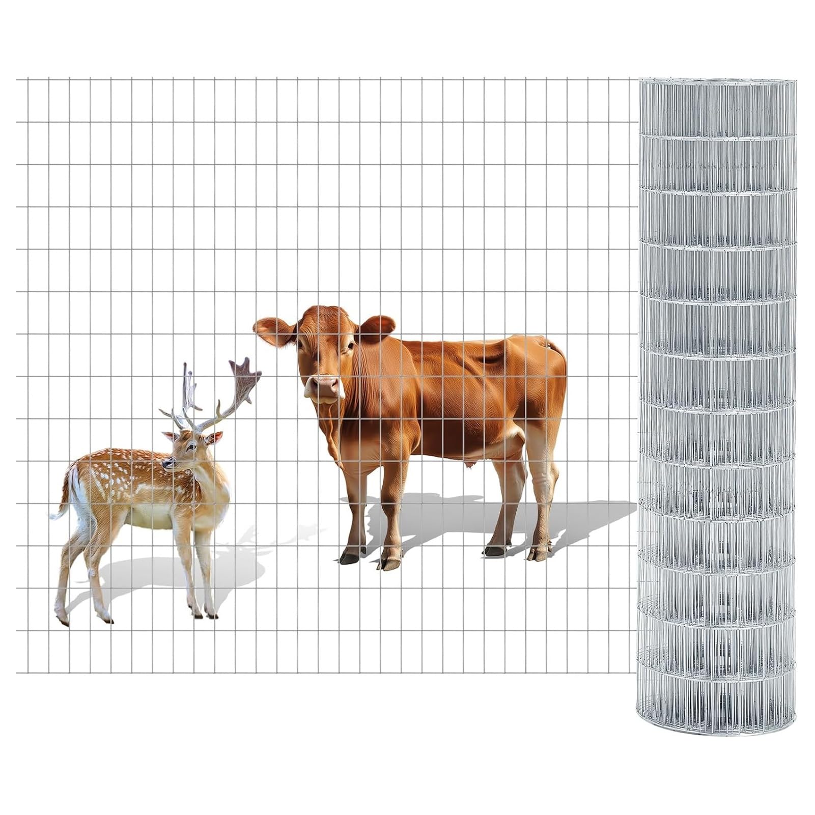 Genérico Rollo de Malla de Alambre de Acero Inoxidable Resistente para gallinero, Red de protección soldada para jardín, Malla versátil para Granjas y hogares, fácil de Cortar (1 m x 8 m / 39 Pulgada