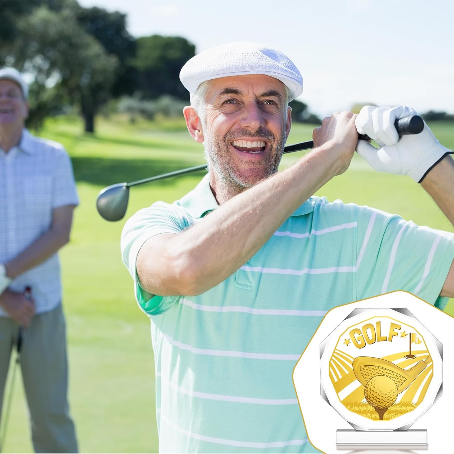 6 Pack Sports Trophy Acrylic Award Medals 4.72 x 4.72 Inch Sports Contest Trophies Bulk Plaques Team Prize Gift Trophies for Competition