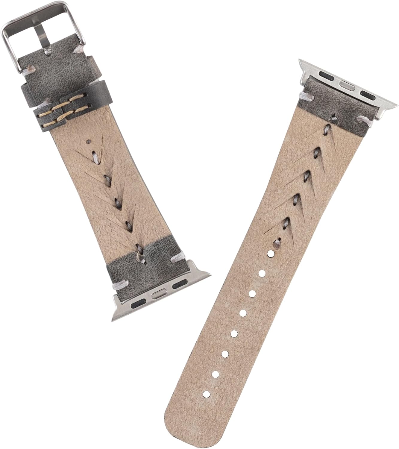 Leather Bands Compatible with Apple Watch | NW-B Full Grain Leather Watch Bands for Apple Watch | Leather Wristband Replacement Band for Apple iwatch Series 8/7/6/5/4/3/2/1