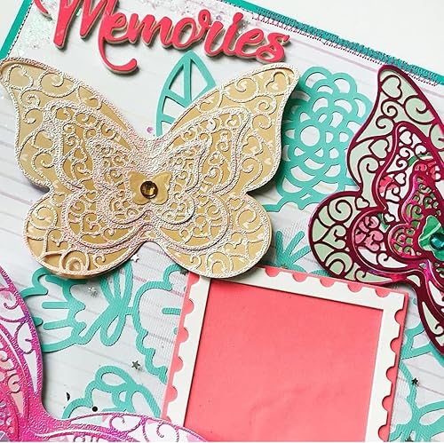 Miniatura 9 de Alinacutle Troqueles de mariposa, troquelados de metal hechos a mano, plantilla de tarjeta de papel para manualidades, álbumes de recortes y álbum