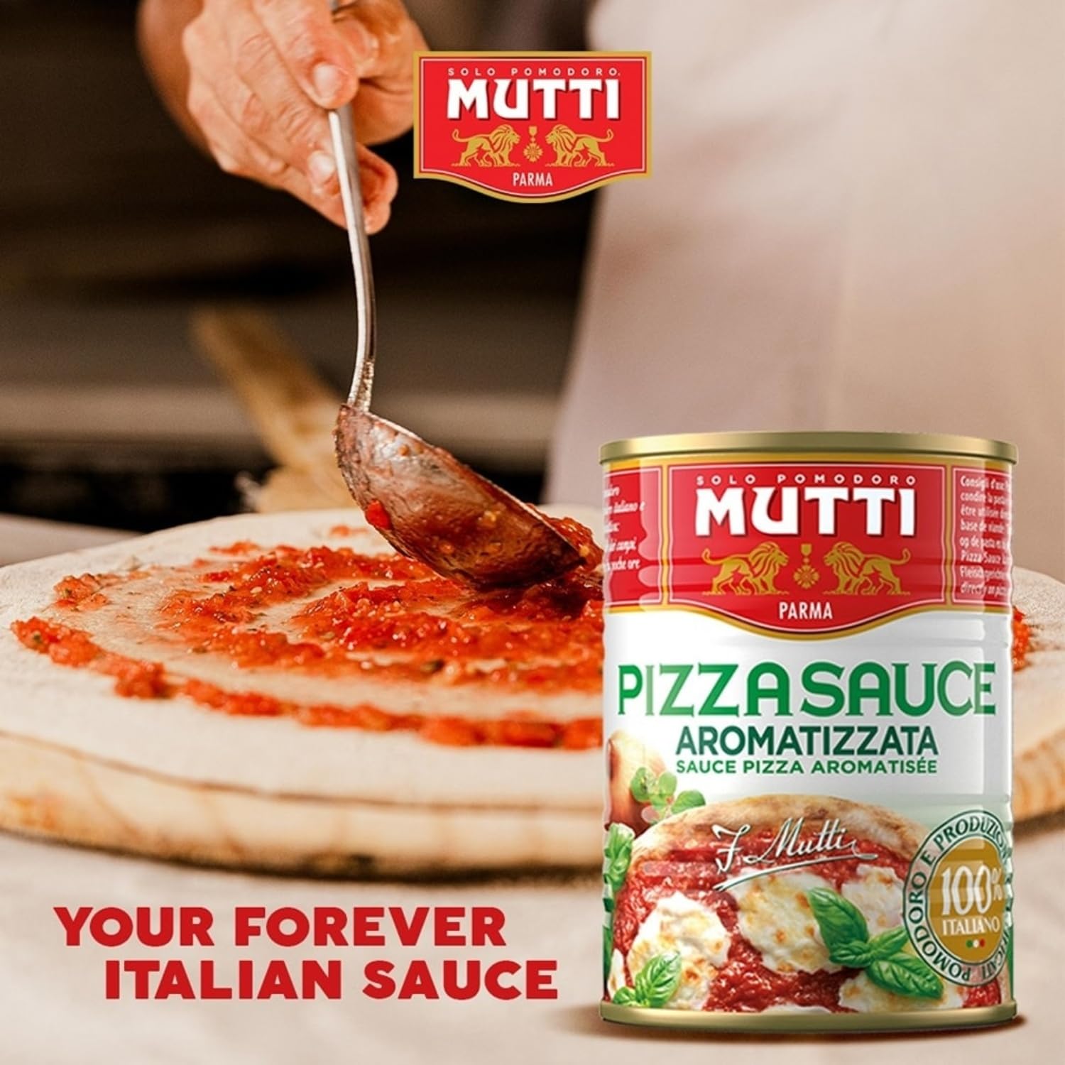 Mutti Pizza Sauce - Spicy Tin, 400g Pack 3