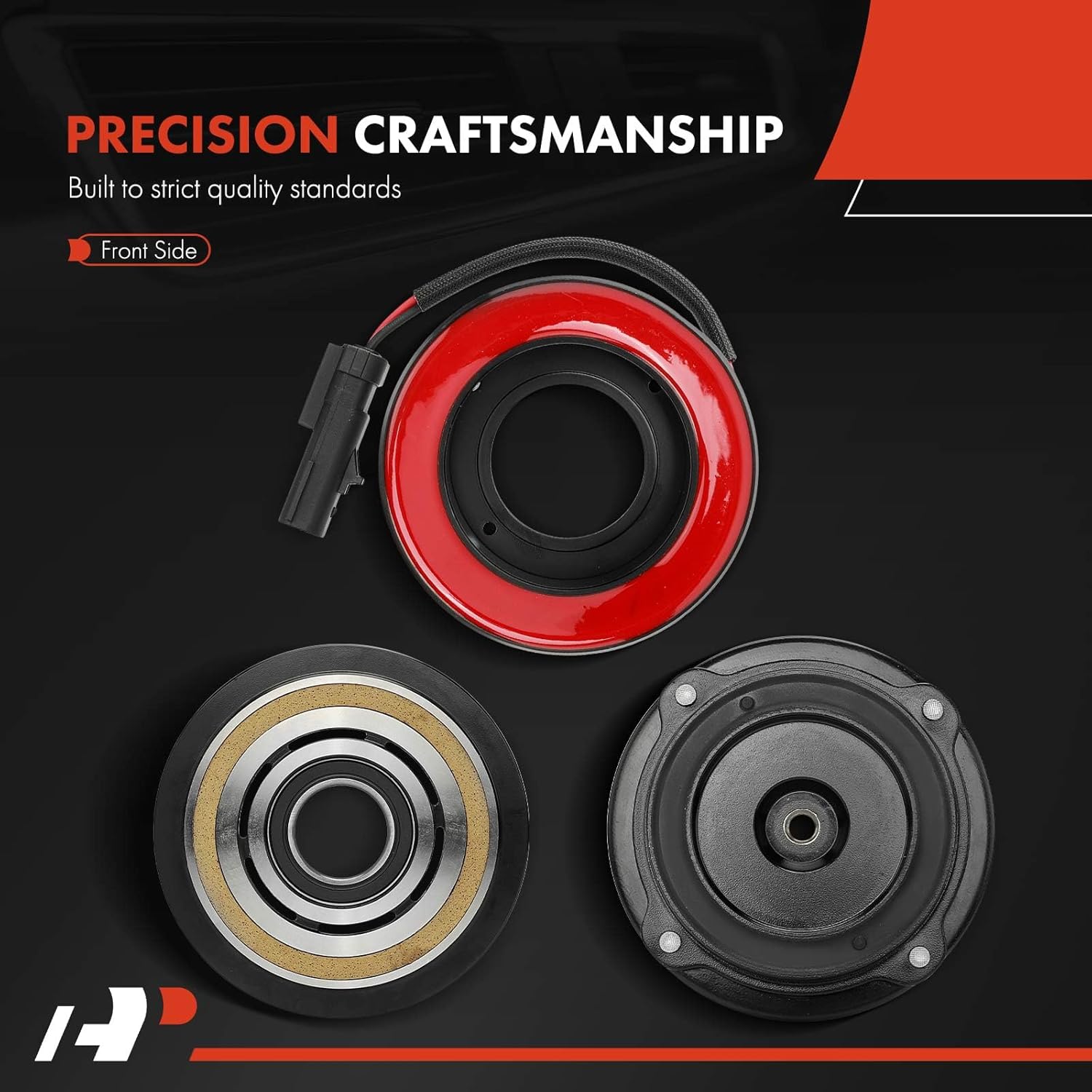 A-Premium Air Conditioner AC Compressor Clutch Kit Compatible with Jeep WK Series Grand Cherokee 2005-2007, XK Series Commander 2006-2007, 3.7L 4.7L