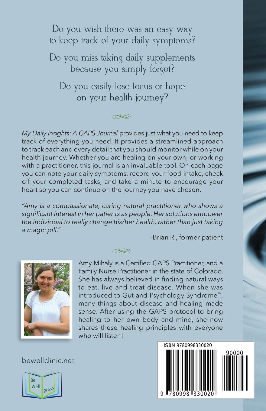 My Daily Insights: A GAPS Journal (blank dates)