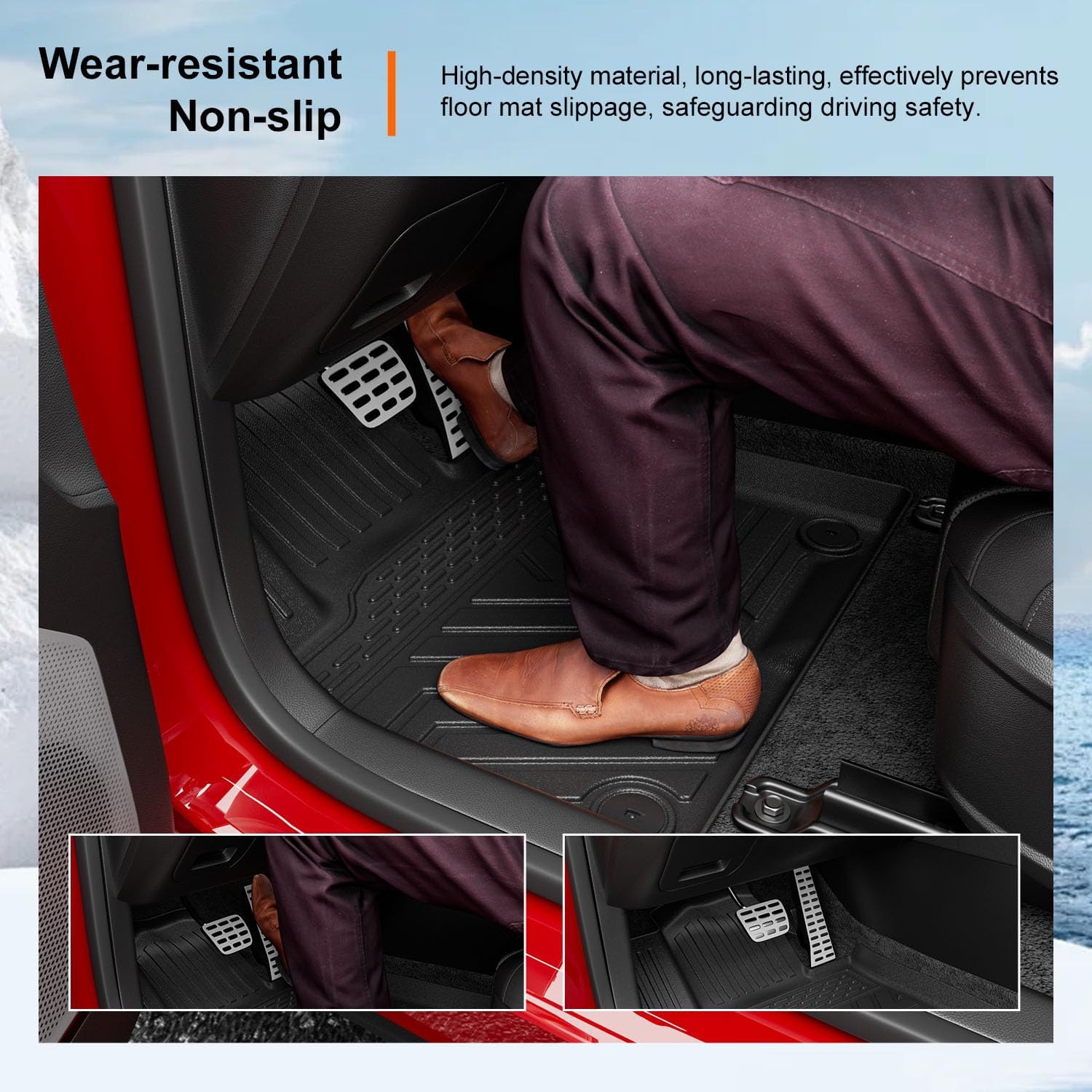 powoq Fuel Floor Mat Compatible with 2023-2026 Kia Sportage Trunk Mat TPE Floor Liner Cargo Mat Cargo Liner Replacement for 2023-2026 Kia Sportage Accessories (Trunk Mat+Backrest Mat+Floor Mat) - Image 4