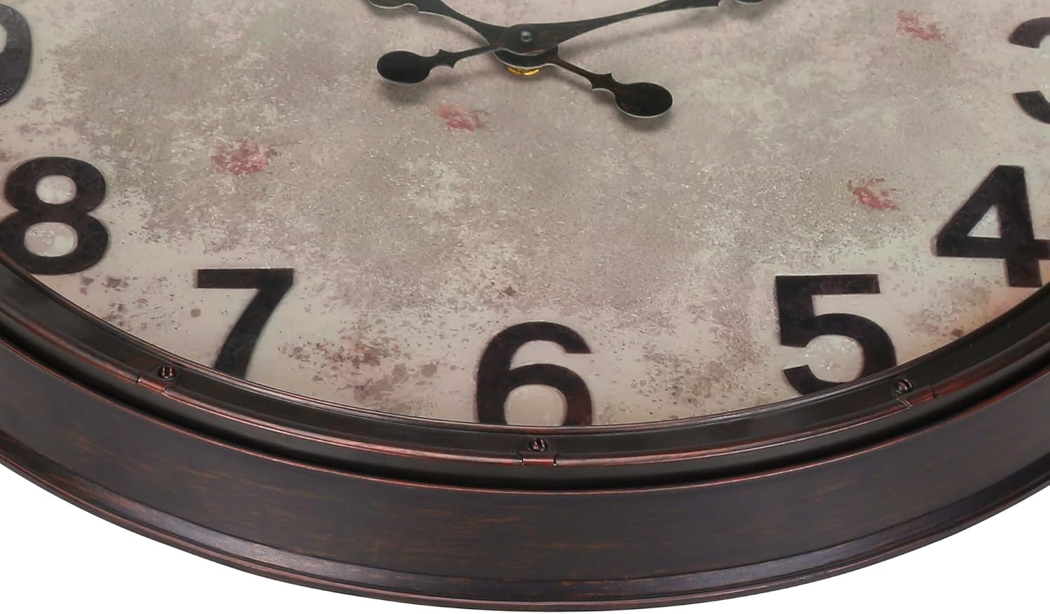 Monarch Specialties I 9054 Clocks, 20" Round, Wall Clock, Antique Brown, Transitional