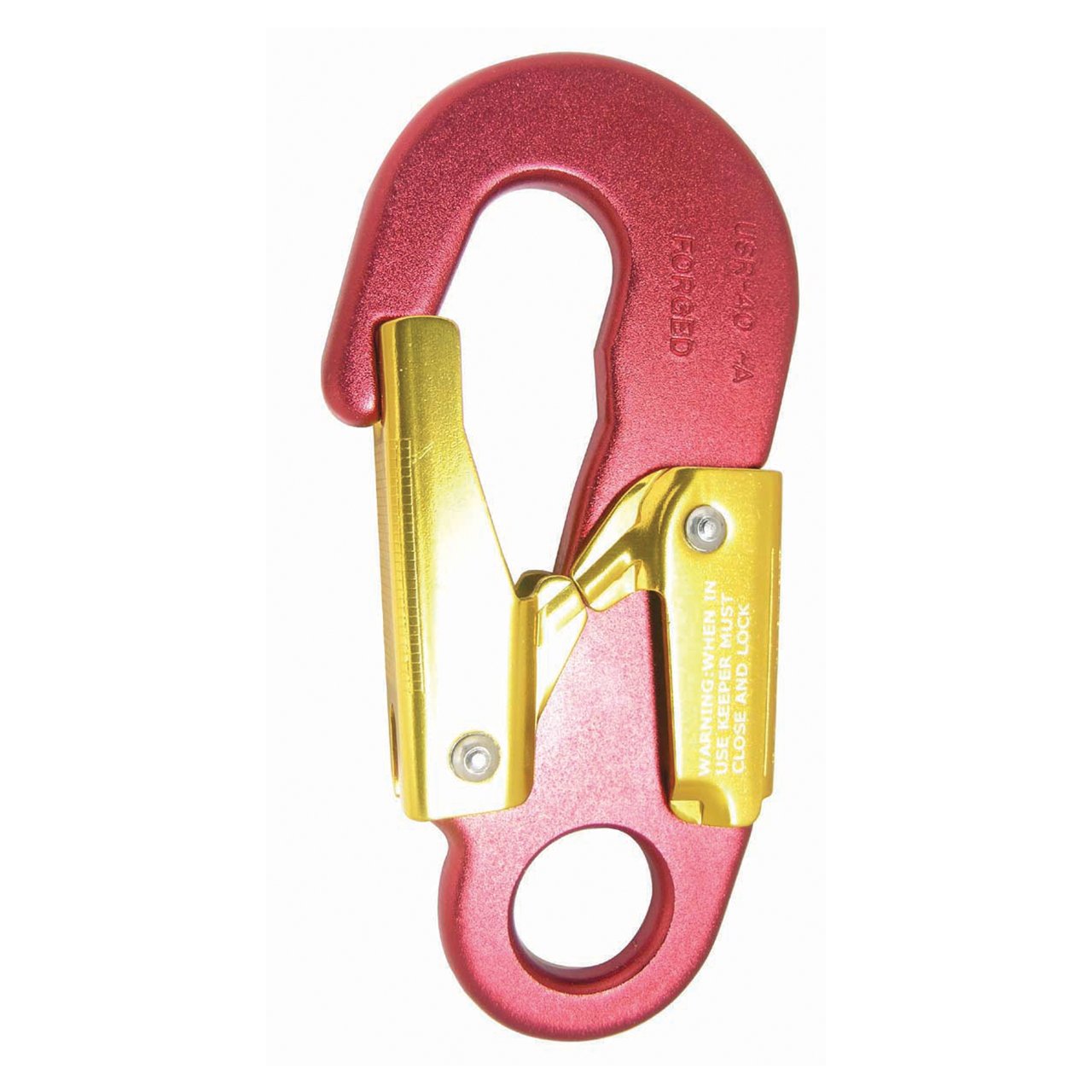 ProClimb Aluminum Red Baron Snaphook Fixed Eye Thin Profile Double-Lock 27kN