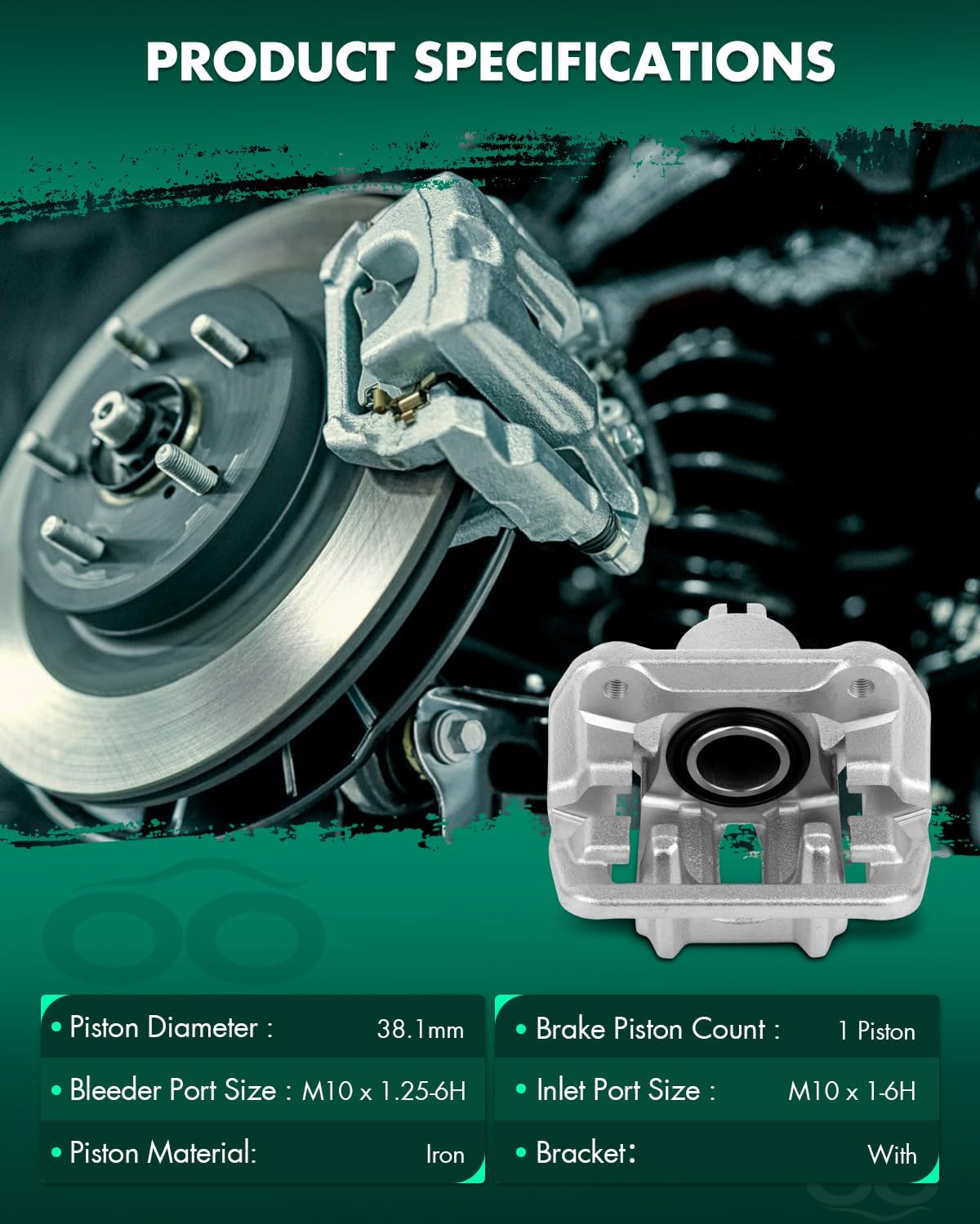 SCITOO 19-B2589 Brake Piston Caliper Fit For Acura CL 2001-2003 For Acura TL 1999-2008 For Honda Element 2003-2011