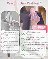 TINRIEF Combifitnessgerät Oberschenkeltrainer Beckenboden Trainingsgerät 6.8-31.8kg Widerstandsband 7