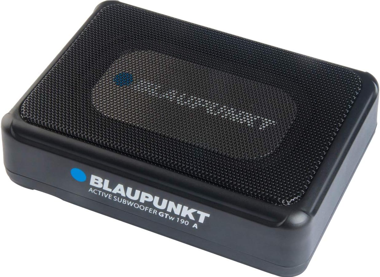 Blaupunkt GTw 190 A | Active Subwoofer, 150 Watt Max Power, Compact, Underseat Subwoofer