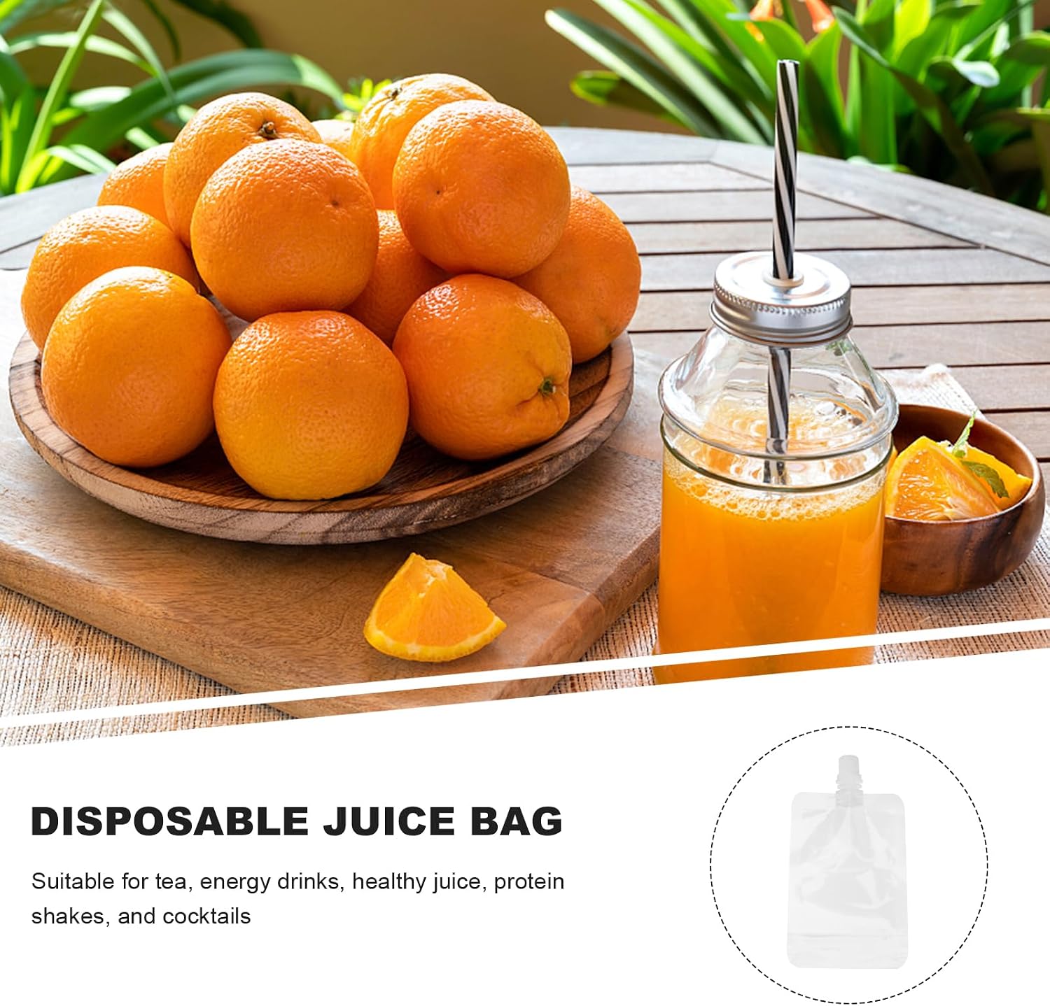 30pcs Plastic Pouch, 100ml Drinks Flasks Disposable Fillable Drink Pouches Take Out Beverage Juice Bags for Travel Outdoor