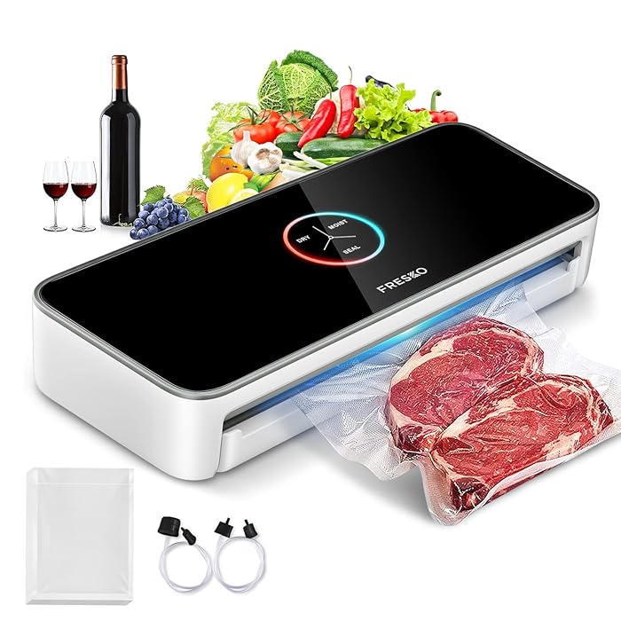 Buy Vacuum Sealer Machine, FRESKO Automatic Food Vacuum Sealer, 8in1