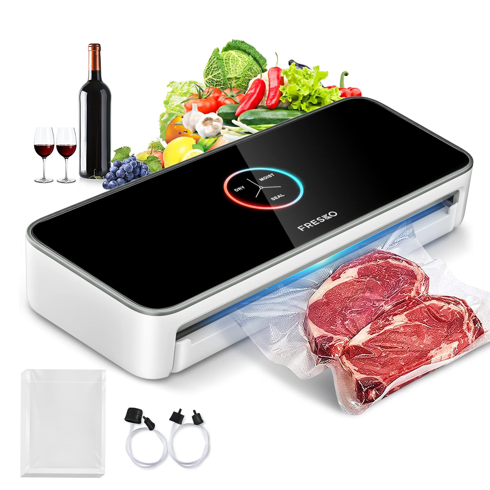 Buy Vacuum Sealer Machine, FRESKO Automatic Food Vacuum Sealer, 8in1