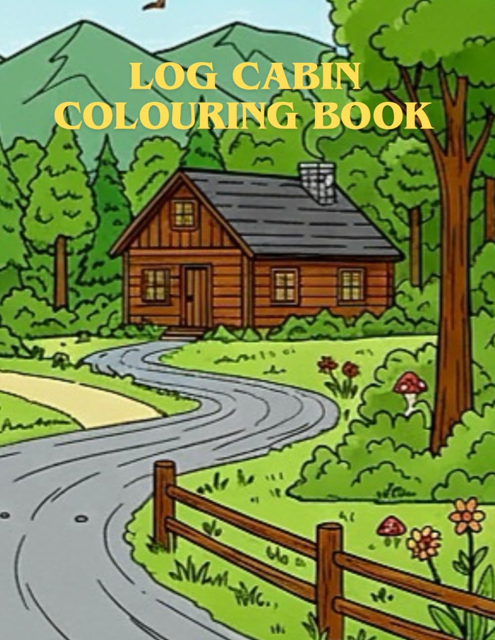Log Cabin Colouring Book