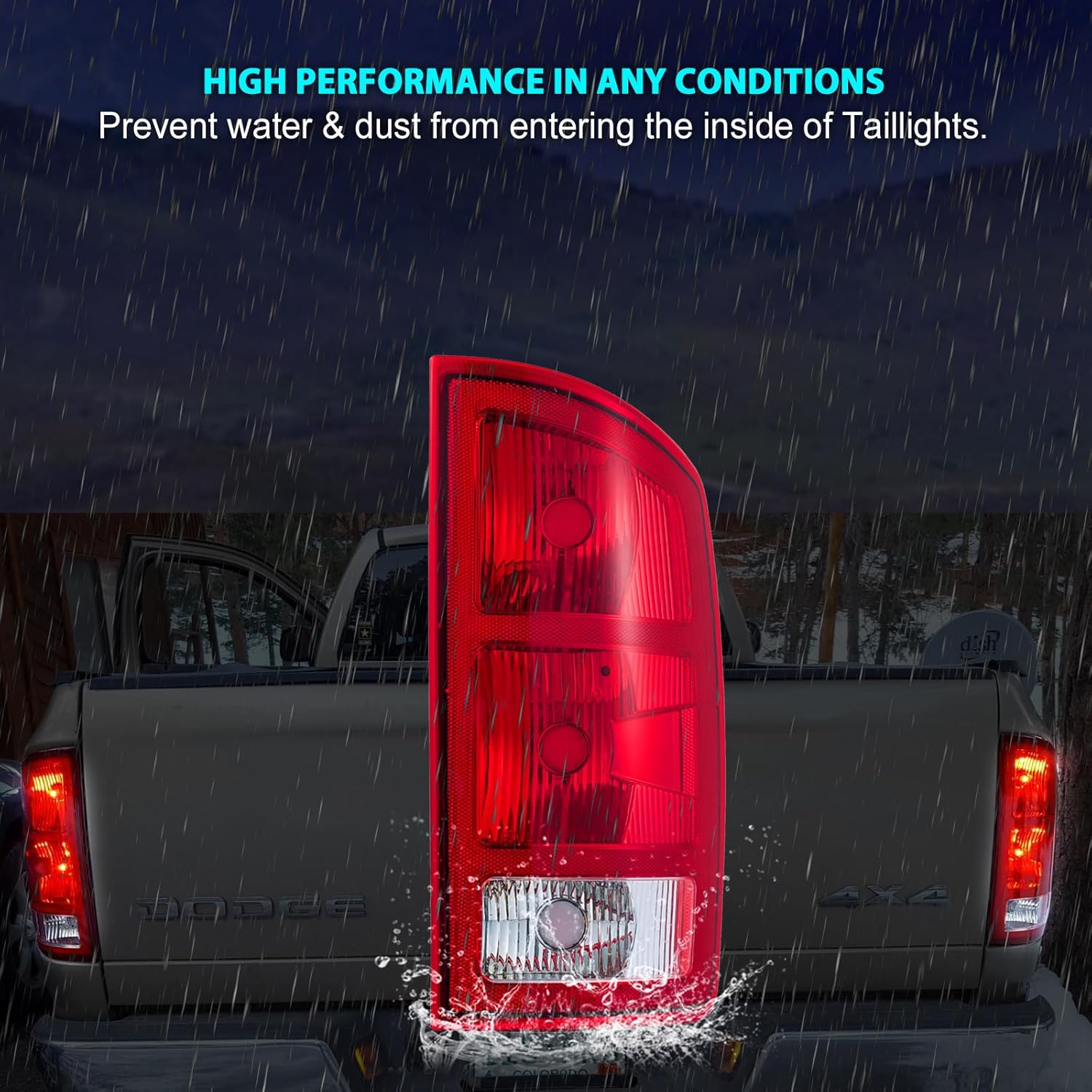 Tail Light assembly for 2002-2006 Dodge Ram 1500 2500 3500 pickup rear light CH2801147 55077348AF Passenger Right side