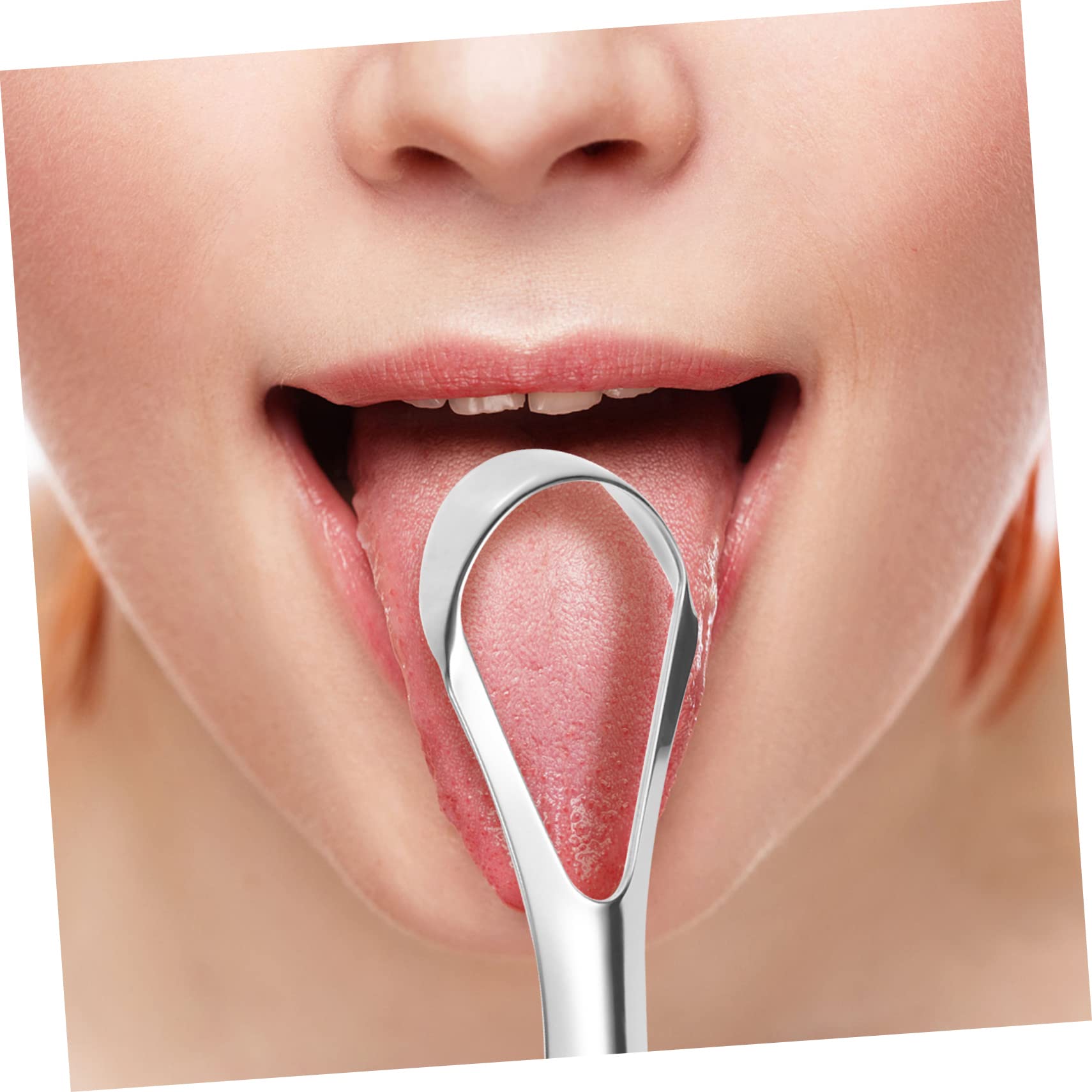 WOFASHPURET 2Pcs Stainless Steel Tongue Scrapers Tongue Cleaning Tools with Storage Box for Adults Ergonomic Design Tongue Cleaners for Bad Breath Prevention