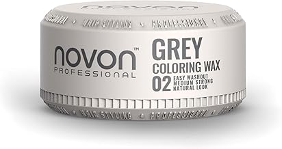 3 x Novon Professional Coloring Wax - 02 GREY - 100ml - Farbwax Silver Ash Wax - Hair Wachs - Effekte setzen