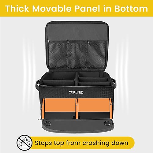 Miniatura 7 de YOREPEK Organizador de maletero de golf de 2 capas, regalos de golf para hombres con compartimento ventilado separado para 2 pares de zapatos