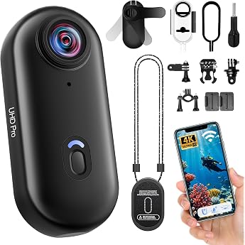 Action Cam 4K Sports Camera WiFi 120  1080P HD Mini Action Camera WiFi Bicycle Motorcycle Helmet Camera Underwater Camera Small Body Cam Body Camera Waterproof for Swimming Pets Fisherman