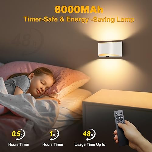 Miniatura 7 de Aiilsmp Juego de dos apliques de pared  Moderno LED de aluminio para pared, luces arriba y abajo, apliques de pared para interiores, regulables,