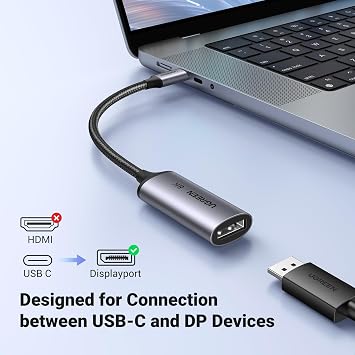 UGREEN 8K@60Hz USB C to DisplayPort 1.4 Adapter Cable 4K@240Hz Bundle VESA Mini DisplayPort to DisplayPort 1.4 Cable 6.6FT