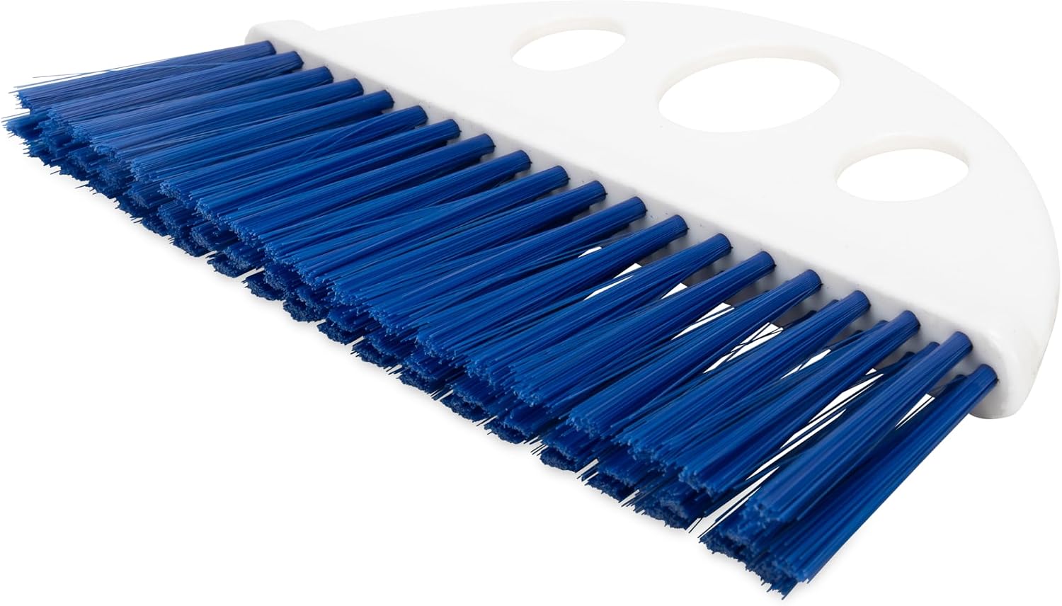 Camco Lightweight Portable Travel Dust Pan and Whisk Broom with Hanger Hole, for RVs, Campers, Campsites, and Dorm Rooms, Blue