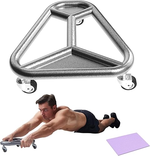 HOTWAVE Rueda de rodillo de abdominales para entrenamiento de núcleo, equipo de ejercicio abdominal extra ancho para abdominales, brazos y espalda,