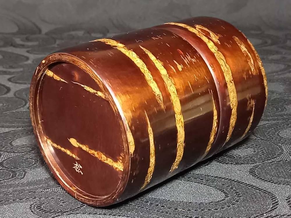 茶道具　伊藤松次作　桜樺細工　銀杏蒔絵　香合　共箱　V　8027 茶道具 伊藤松次作 桜樺細工 銀杏蒔絵 香合 共箱 V 8027 - メルカリ