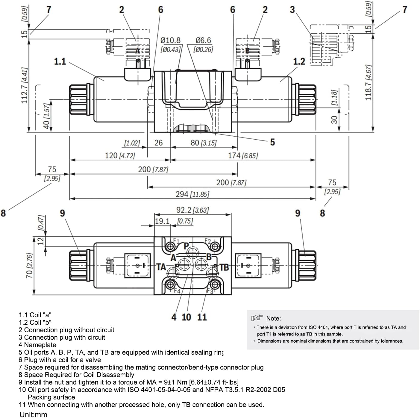 Rexroth 4WE10 Hydraulic Directional Short Pipe Valve 4WE10C5X/HG24N9K4/M 4WE10C52/HG24N9K4/M Directional Valve R901391203 Solenoid Directional Control Valve (1, 4WE10C52/HG24N9K4/M)