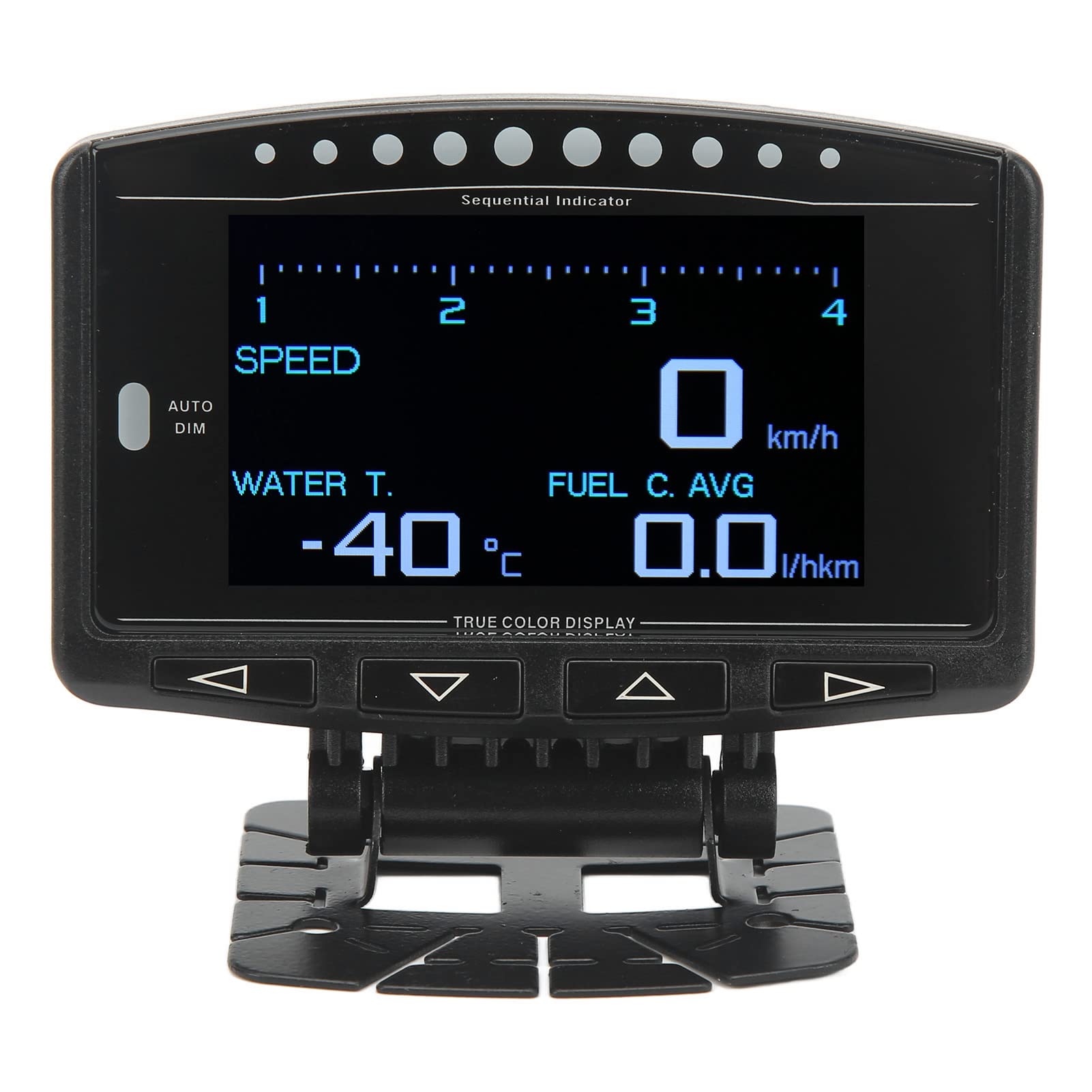 2,8-Zoll-TFT-IPS-Bildschirm OBD2-Tachometer, HUD-Scanner-Anzeige, Wasser Temperatur Spannung Turbo-Druck-RGB-Indikatoren für, Unterstützung Metrisch Zur Imperialen Einheit