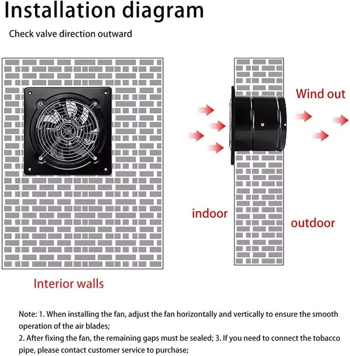 4-12 Inch Kitchen Exhaust Fan, Powerful Potable Window Exhaust Fans, Wall Mount Household Ventilation Fans, for Bathroom Shop Smoking Room Garage (Black),Black,7 Inch