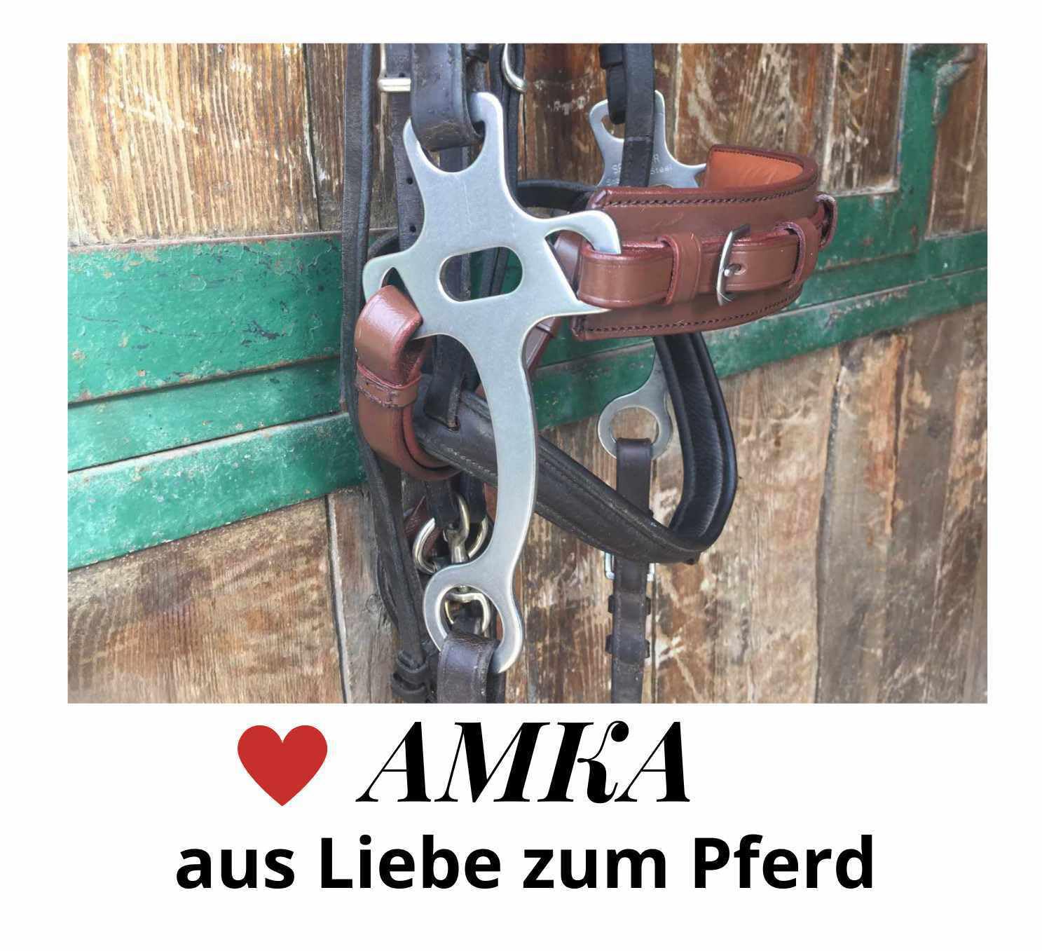 AMKA Hackamore gebisslose Zäumung mit Nasenpolster, schwarz