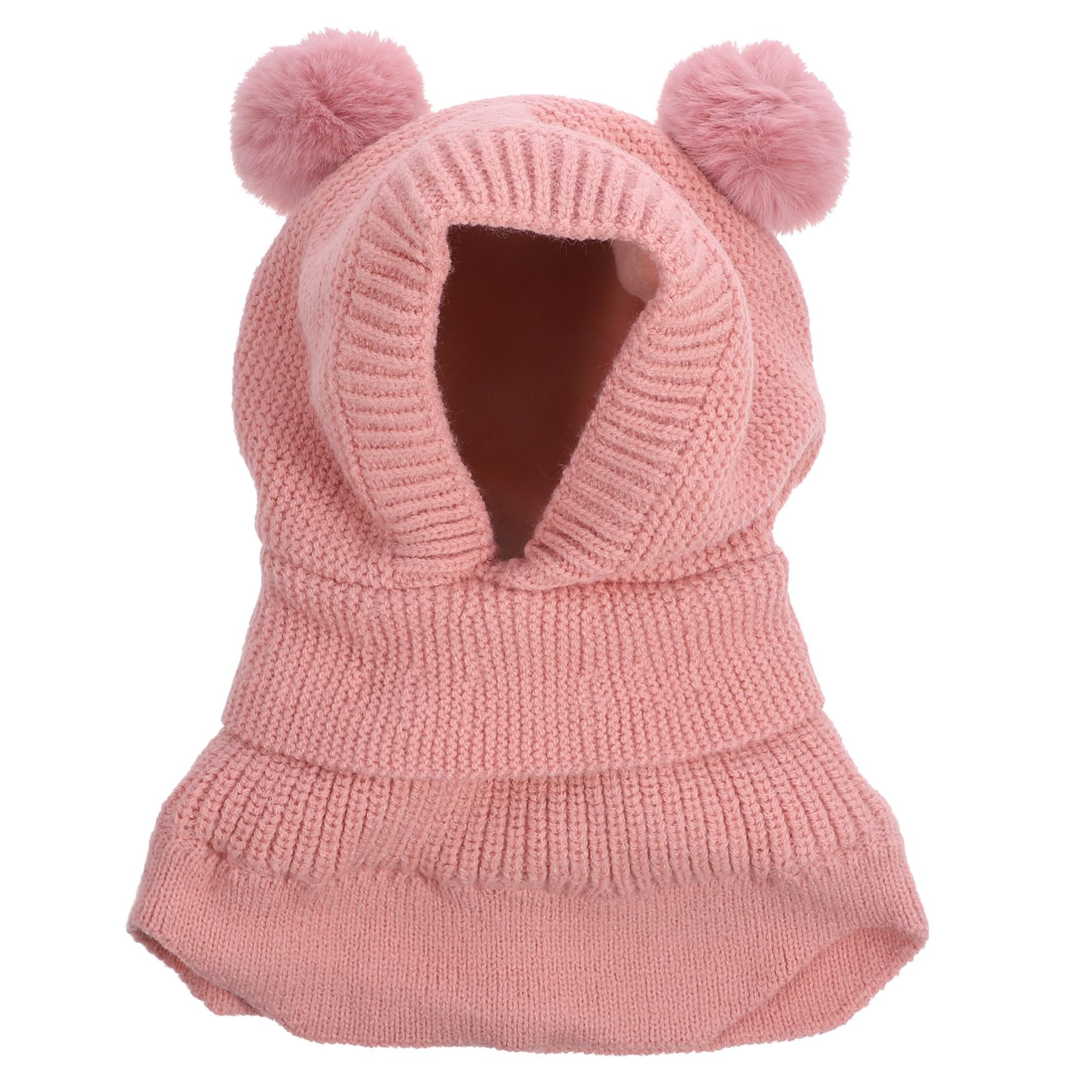 BESPORTBLE Infant Winter Hat Adorable Knitted Baby Cap Ear Muffs Soft Warm for Newborns Pink