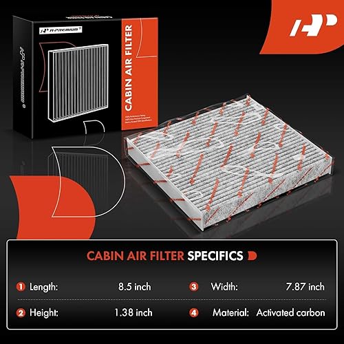 Miniatura 2 de A-Premium Filtro de aire de cabina con carbón activado compatible con Nissan Altima 2019-2023 e Infiniti QX60 2022-2023, QX50 2019-2023, QX55