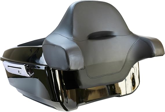 YHMOTO 13.7 King Tour Trunk+Around Backrest+Luggage Rack Fit for Harley Davidson Touring Road King, Road Glide, Street Glide,CVO 2014-2026 (Set B)