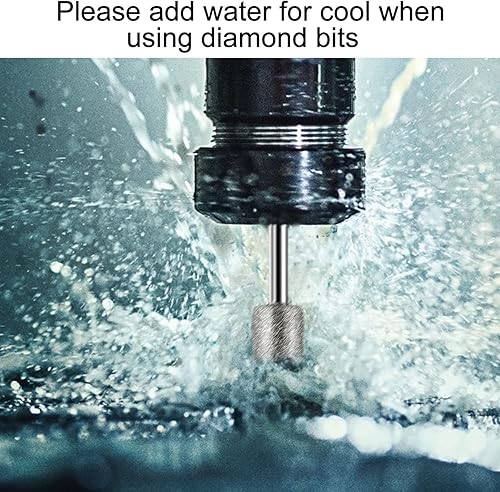 Miniatura 4 de Juego de tallado de piedra, HOMEIDOL 10 piezas de brocas de diamante recubiertas de 8 mm con cabeza cilíndrica montada en puntos, juego de rebabas
